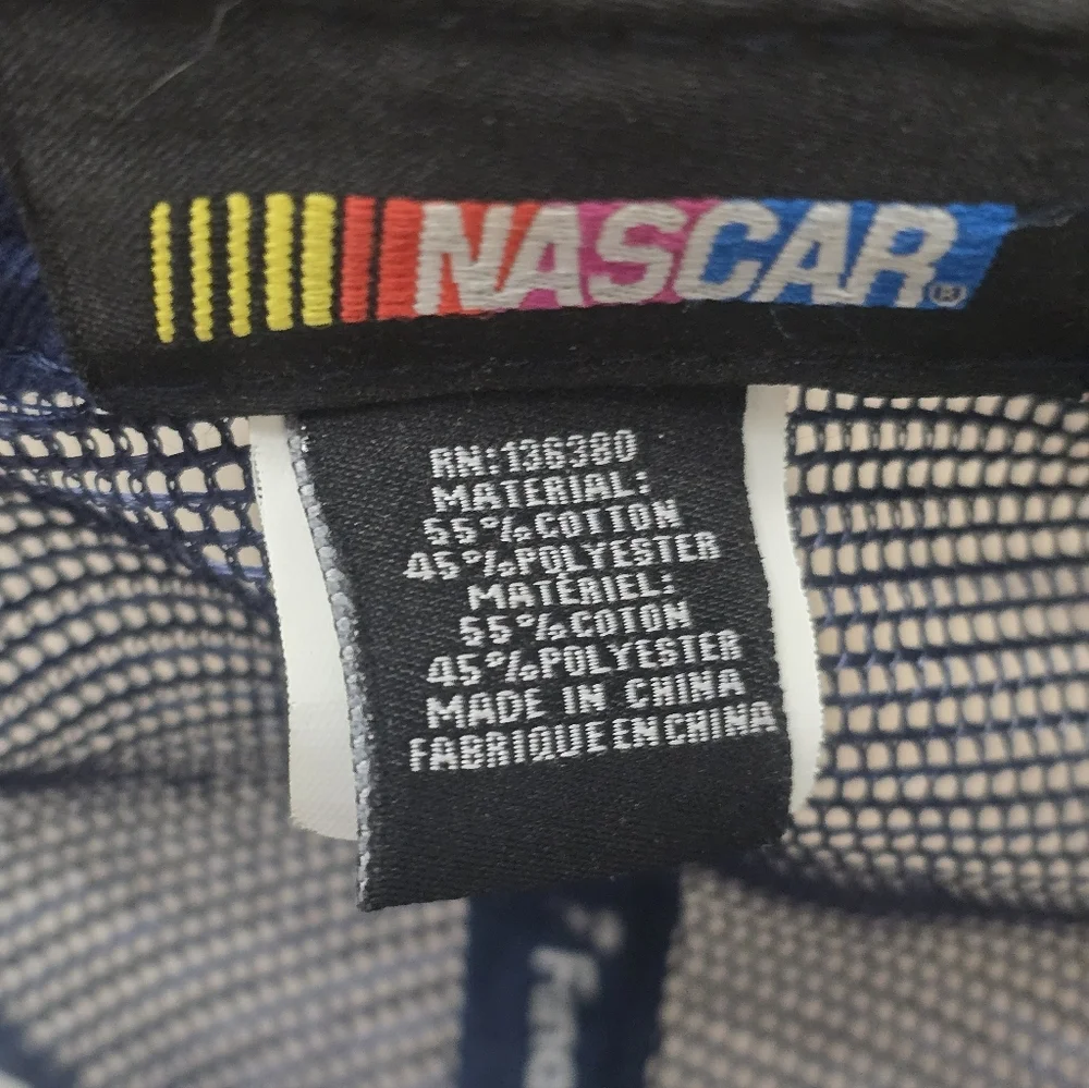 Dinoco Cars Nascar Disney Pixar Kids Velcro Hat Navy Orange Lightly Distressed